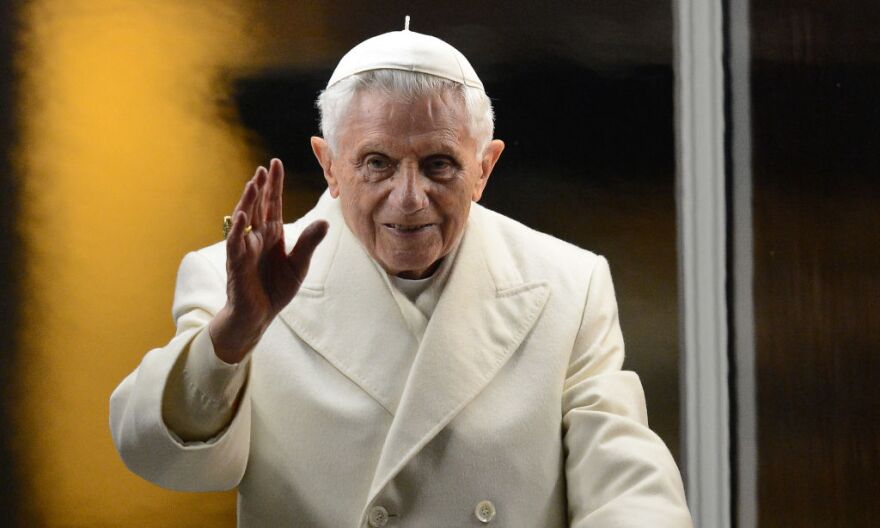 This file picture taken on December 31, 2012 shows Pope Benedict XVI arriving to pray in front of the nativity crib in Saint Peter's Square after celebrating the Vespers and Te Deum prayers in Saint Peter's Basilica at the Vatican. Pope Benedict XVI on February 11, 2013 announced he will resign on February 28, a Vatican spokesman told AFP, which will make him the first pope to do so in centuries.