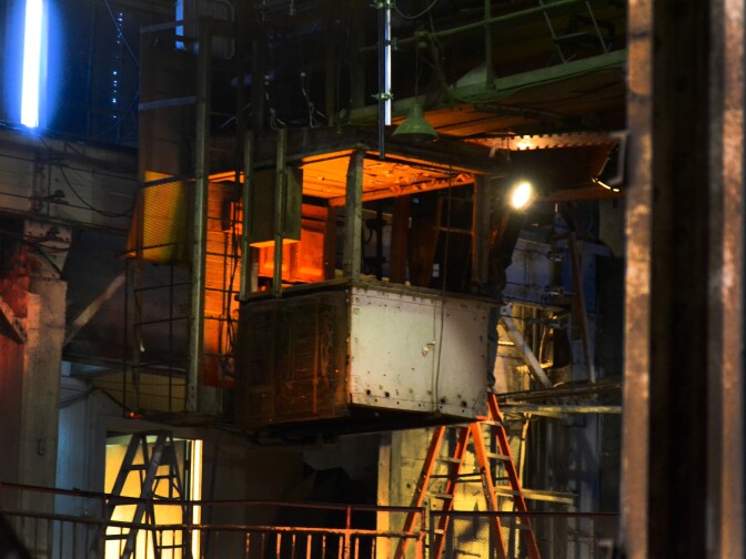 Remnants of the "temple's" old life as a train servicing facility.