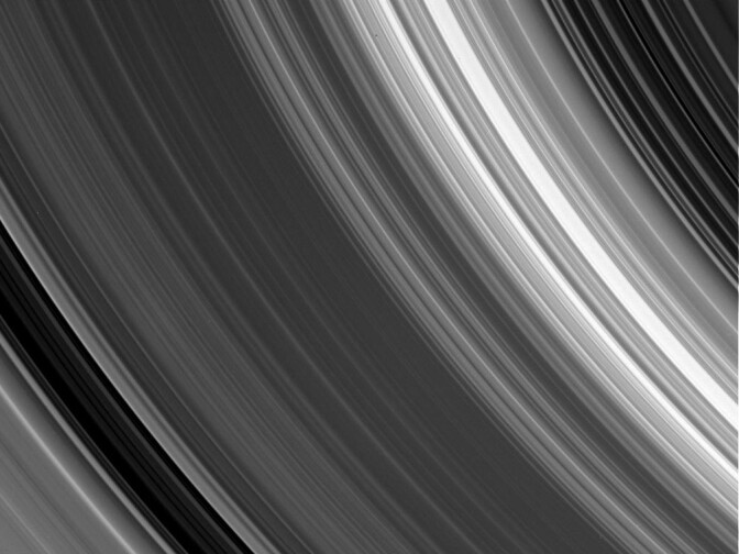 An image of Saturn’s ring taken by JPL’s Cassini space craft.
