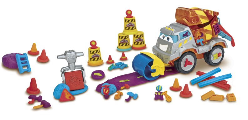 Play-Doh has lots of characters, such as Max the Cement Mixer, pictured here.  They're cute, but no one seems to know if they can act.