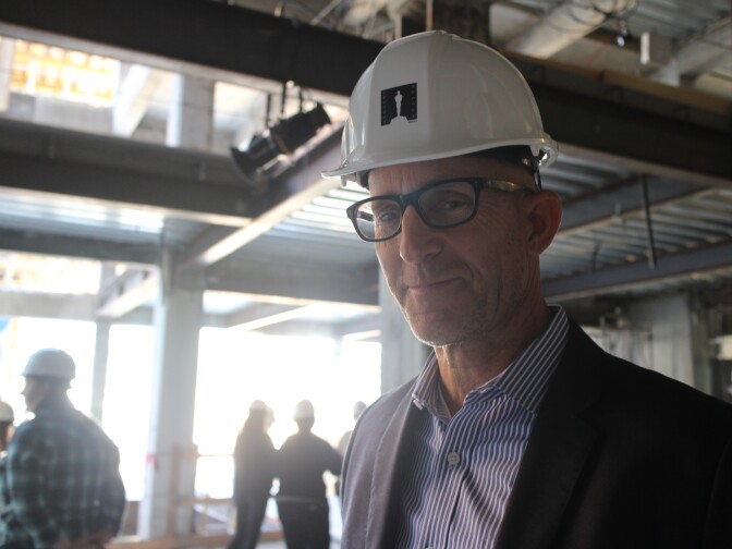 The Frame's John Horn tours the construction site for the Academy Museum of Motion Pictures.