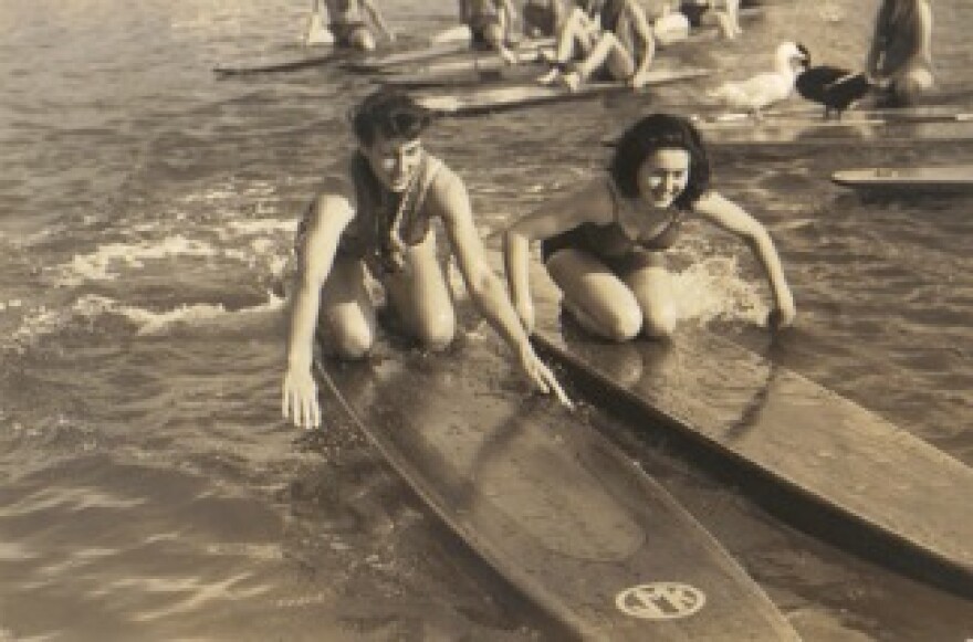 Old time paddleboarding!