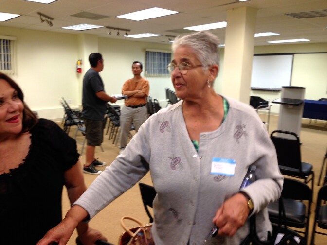 Susan Campos, 68, said she is opposed to any changes in the neighborhood she grew up in.