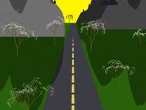 Student artwork from Santa Barbara High School's computational art class. 