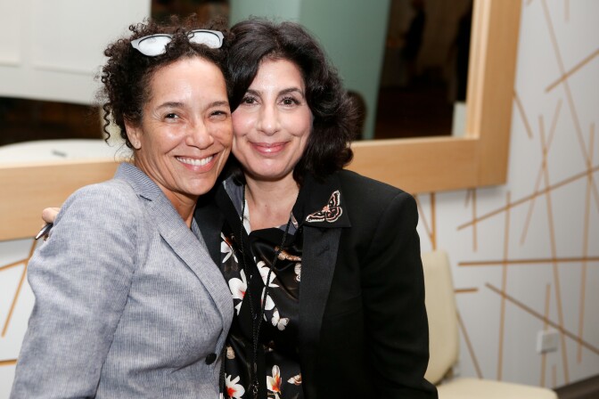 Left: Stephanie Allain- Producer, Founder of Homegrown Pictures, Right: Sue Kroll- President of
Worldwide Marketing & Distribution at Warner Bros. Pictures