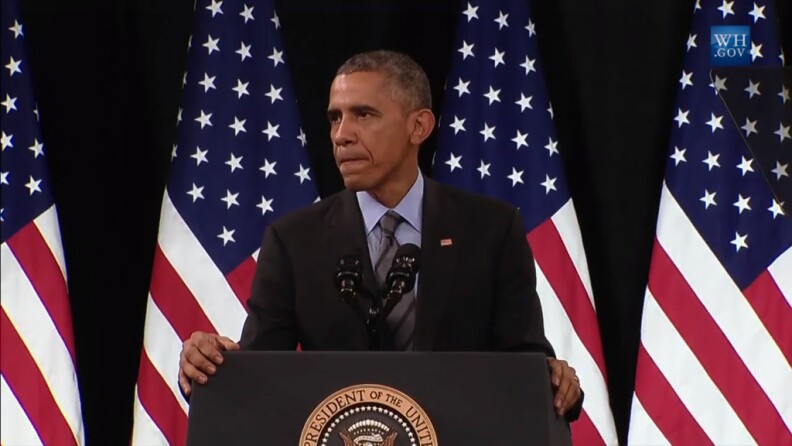 Obama was in Las Vegas Friday to sign an executive order on immigration. He was speaking at Del Sol High School, where roughly two years before he had laid out his principles for immigration reform.