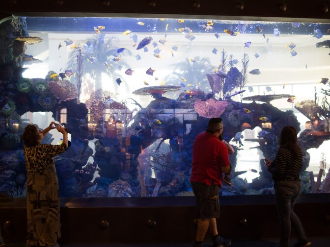 Christina Chang gives a tour of the Cerritos Library on Jan. 28, 2018 in Cerritos.