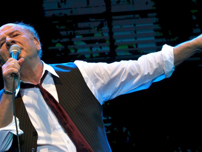 Grammy Award-winning American singer Art Garfunkel performs on stage at the Bloomfield Stadium in the Israeli city of Tel Aviv, on June 10, 2015. AFP PHOTO / GIL COHEN-MAGEN        (Photo credit should read GIL COHEN MAGEN/AFP/Getty Images)