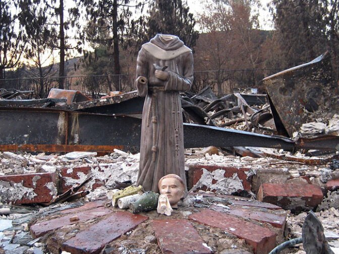 Rubble of the 489 homes destroyed at the Oakridge Mobile Home Park.    