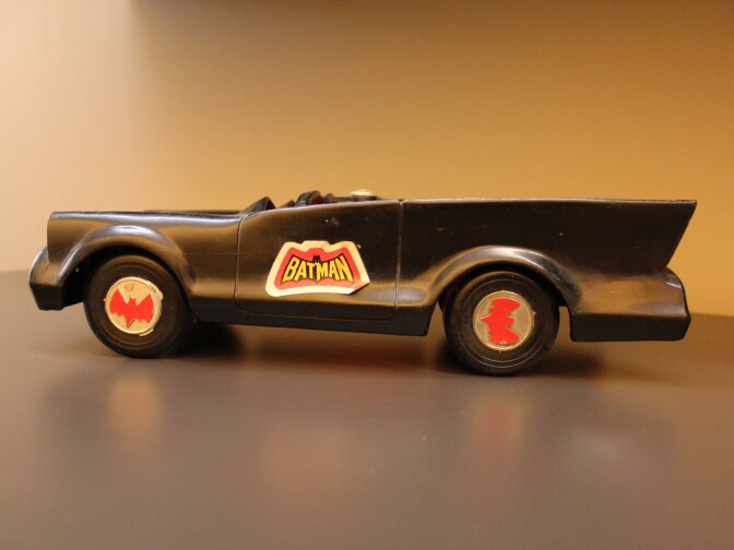 Chris Nichols's Batmobile toy.