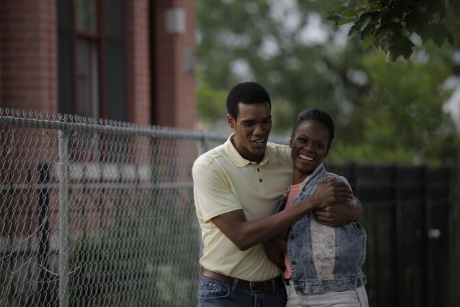 Tika Sumpter and Parker Sawyers in "Southside With You."
