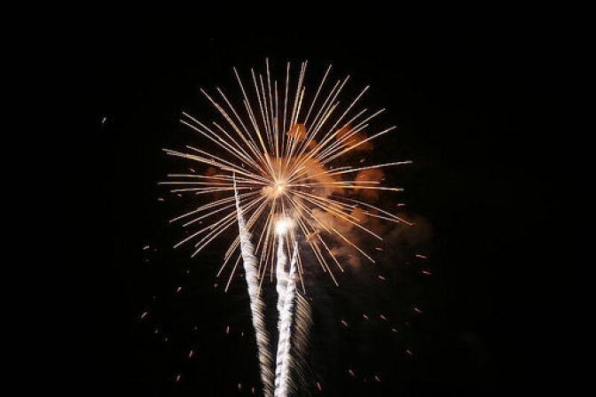 Los Angeles County officials said Wednesday there is a ban on use of fireworks in the Santa Monica Mountains during the Fourth of July holiday weekend.  (Photo: Fireworks are set off in Burbank on July 4, 2008.)