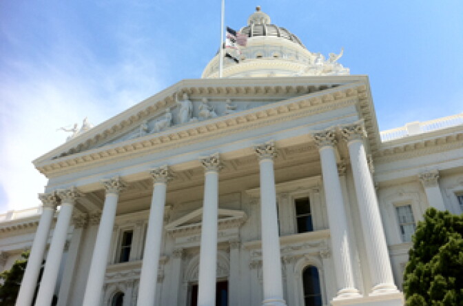 The California State Capitol building in Sacramento.