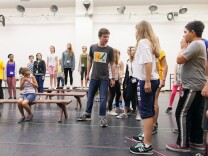 LA Opera Camp participants rehearsing a piece from "Then I Stood Up: A Civil Rights Cycle" at Dorothy Chandler Pavilion  in Los Angeles, Calif. on Wednesday, Aug. 4, 2015. Besides intensive rehearsals, the students also have backstage tours, lectures, and field trips to museums to learn about the story behind the pieces that  they perform. 