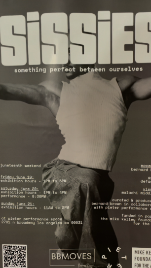 A poster image for "Sissies" performance.