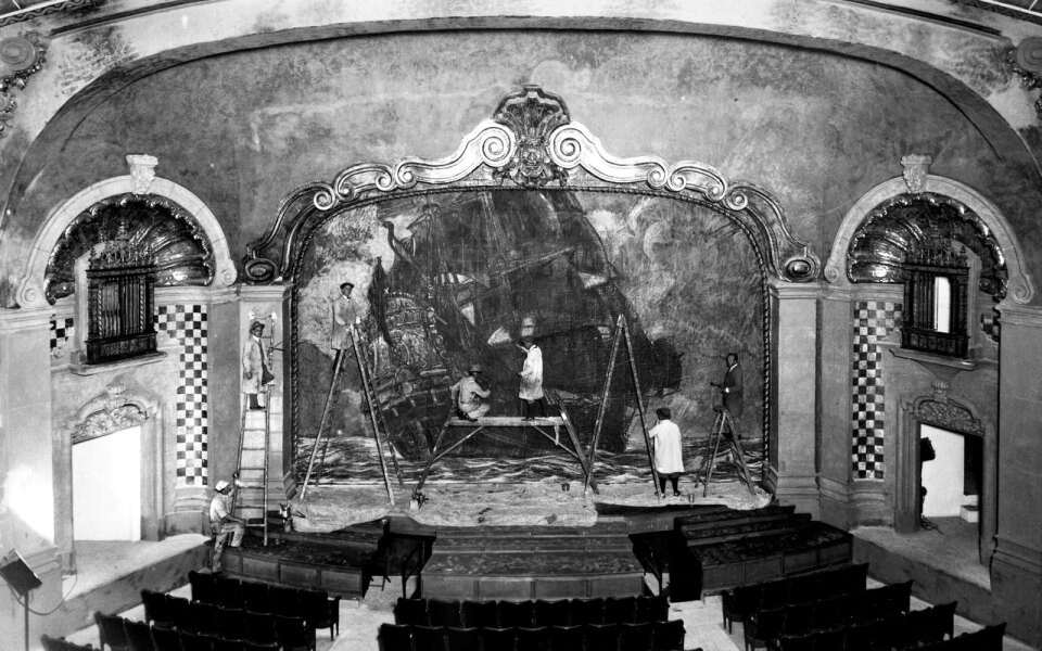 A Vintage image of the Pasadena Playhouse which opened in 1925.