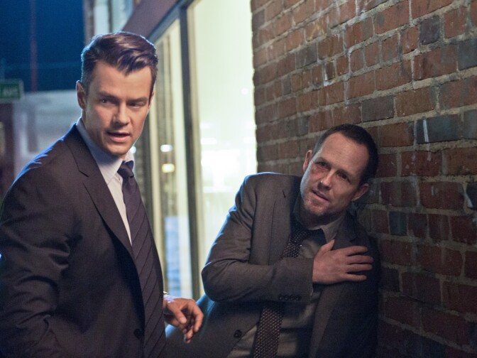 "Pilot"-- BATTLE CREEK stars Josh Duhamel and Dean Winters in a drama about two mismatched law enforcement officers whose polar opposite views of the world and crime-solving breed frustration, disdain, humor and possibly a grudging respect as they team together to clean up the hardscrabble streets of Battle Creek, Michigan. Pictured left to right: Josh Duhamel as Special Agent Milton Chamberlain and Dean Winters as Det. Russ Agnew. Photo: Cliff Lipson/CBS ÃÂ©2014 CBS Broadcasting, Inc. All Rights Reserved.