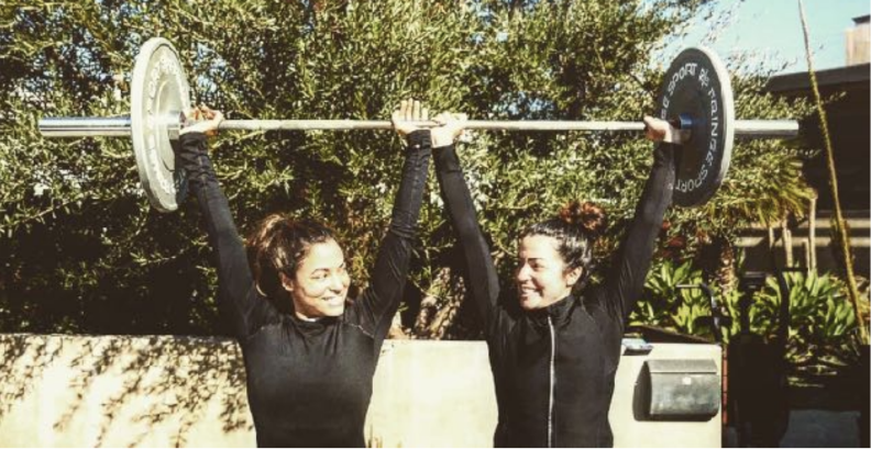 Twin sisters, Sandra and Belinda.