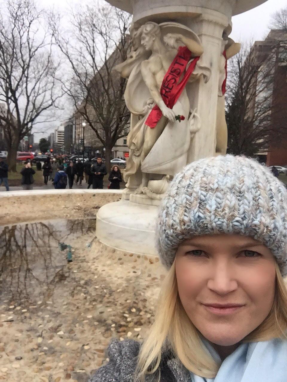 JANAURY 20, 2017 - KPCC listener Nicole àBeckett, in D.C. for the inauguration and Women's March. 