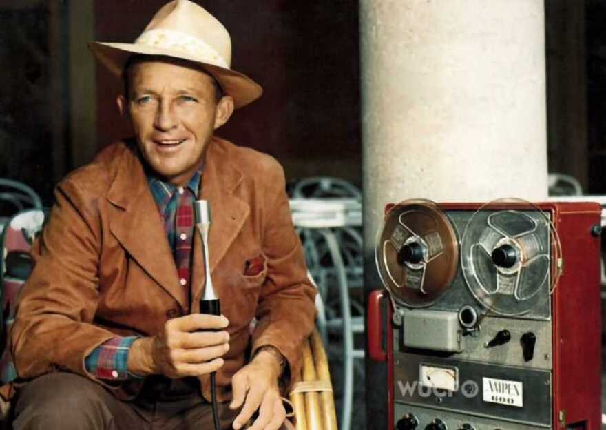 Bing Crosby with his Ampex tape recorder.