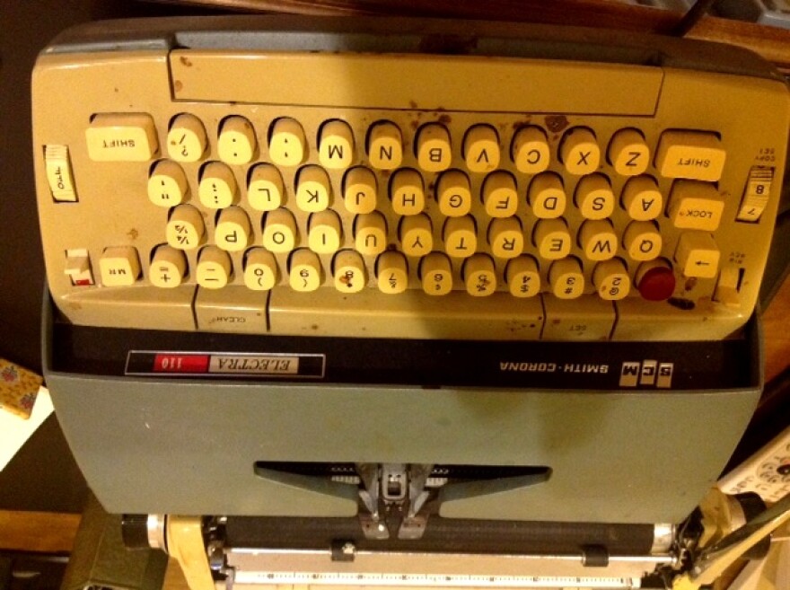 Truman Capote's nicotine stained Smith Corona, with which he typed his final three novels. It's now in Steve Soboroff's collection of historic typewriters, which he uses to raise money for scholarships.