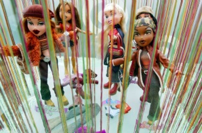 Bratz dolls are seen for sale on the Target Holiday Boat on Nov. 29, 2002 in New York City.