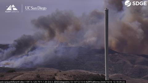Norte Fire Grows to 250 Acres Near San Clemente, Remains Uncontained