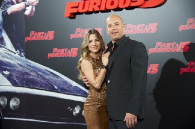 Actors Vin Diesel and Elsa Pataky star in Fast Five.