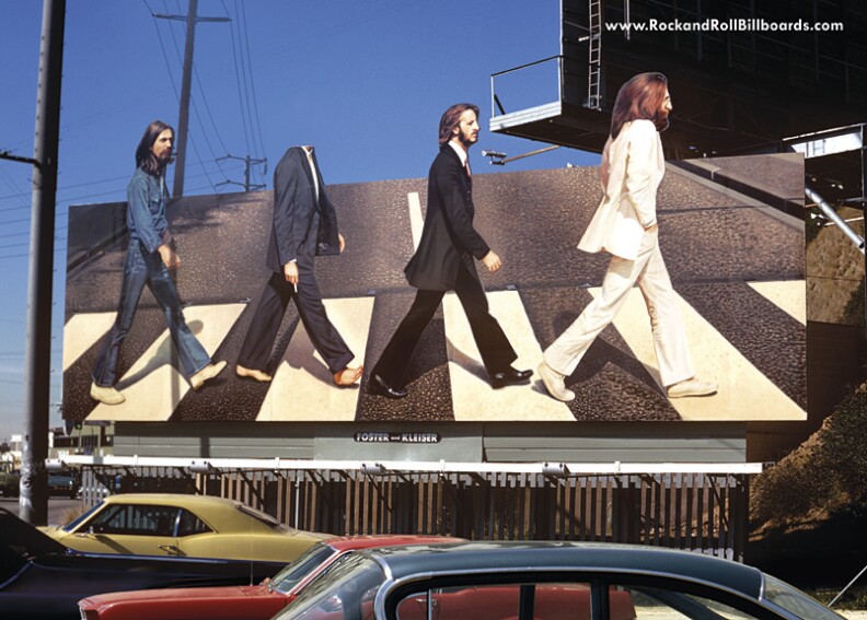 Beatles billboard for album Abbey Road on the Sunset Strip in West Hollywood.