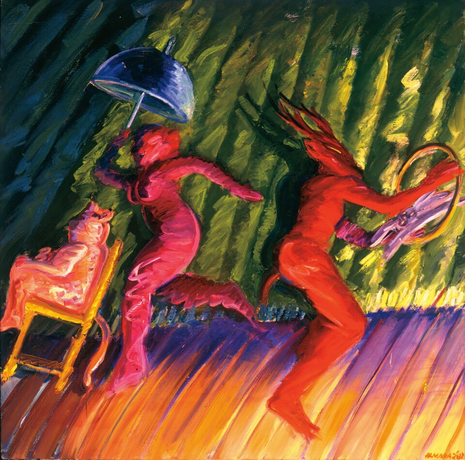 Carlos Almaraz, Magic Green Stage, 1982, The Buck Collection through the University of California, Irvine