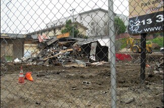 The famed Barbecue King rib shack, at Cesar Chavez and Figueroa, is gone, in favor of apartments. The restaurant moved to 5309 South Vermont, and was set to officially open this weekend.