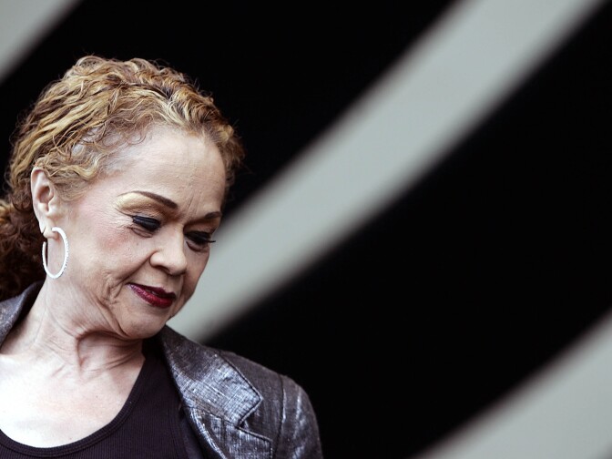 Etta James performs during the 2006 New Orleans Jazz and Heritage Festival in New Orleans on Saturday, April 29, 2006. (AP Photo/Jeff Christensen)