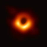 In this handout photo provided by the National Science Foundation, the Event Horizon Telescope captures a black hole at the center of galaxy M87, outlined by emission from hot gas swirling around it under the influence of strong gravity near its event horizon, in an image released on April 10, 2019.