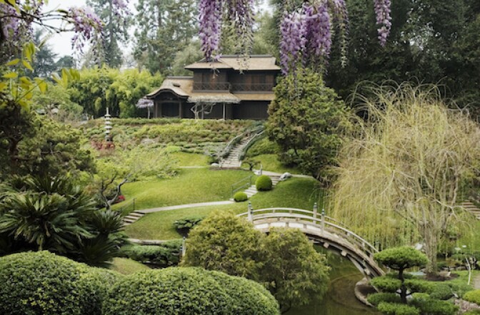 Showcases of Japanese gardens wowed Western visitors, so in turn they were able to capitalize on the aesthetic cache they had. At the Japanese Garden at The Huntington, Henry Huntington purchased a building in Pasadena that was already done in that style and relocated onto his own estate.