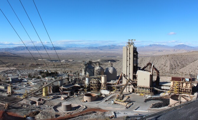 The Mitsubishi Cement Corporation mines limestone to make cement in the foothills of the San Bernardino Mountains. The mine employs 150 people, a quarter of which live in the town of Lucerne Valley. 