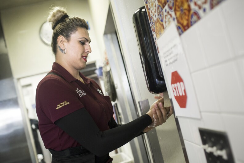 Kristy Ramirez is the general manager at an El Pollo Loco franchise on South Western Avenue at Venice Boulevard. Ramirez first started working at the franchise four years ago and has worked her way up to the management position.