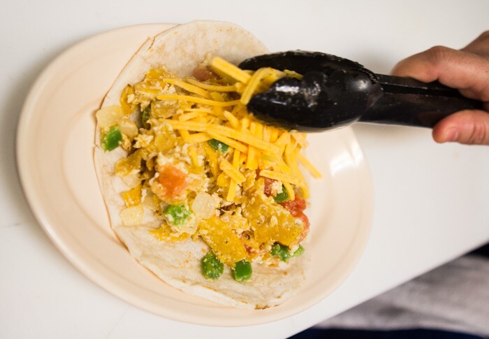 Migas taco at Joe's Bakery in Austin, Texas.
