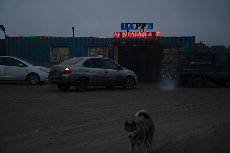 The Happy Mini market is located in the center of Tsagaan Khad. The town bloomed in the South Gobi as the road network grew, a gathering of service providers catering to drivers and passerby.