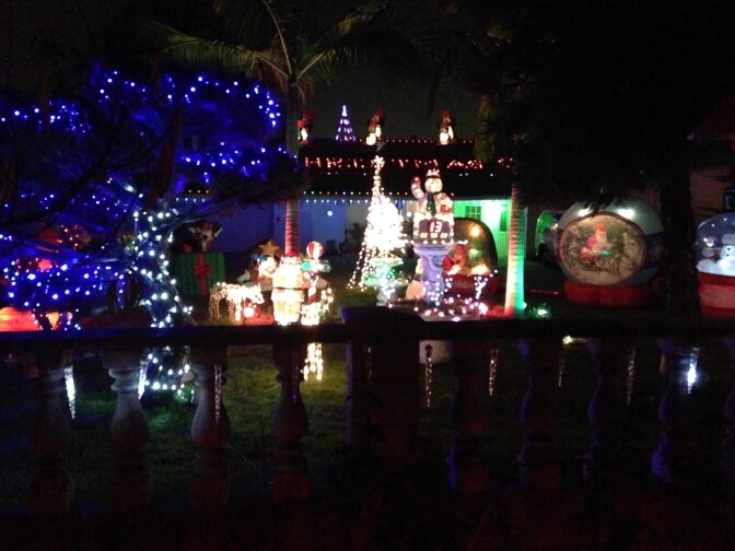 A decorated house on W Palm Drive in Arcadia. 