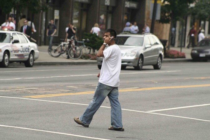 Jay Walk with Cellphone