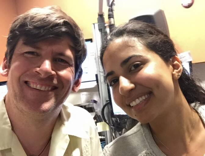 Off-Ramp's John Rabe and Chaya Leah Esakhan in the Off-Ramp studio