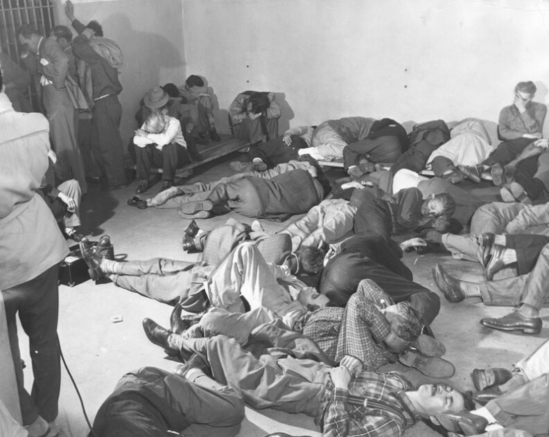 An archival photo of Lincoln Heights Jail.