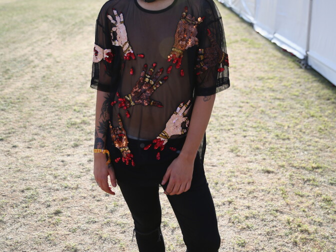 INDIO, CA - APRIL 15:  Festivalgoer attends day 2 of the 2017 Coachella Valley Music & Arts Festival Weekend 1 at the Empire Polo Club on April 15, 2017 in Indio, California.  (Photo by Rich Fury/Getty Images for Coachella)