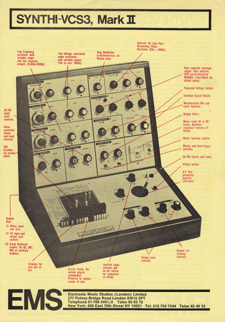 Jarre traded his electric guitar for an early EMS synthesizer nicknamed "the putney."