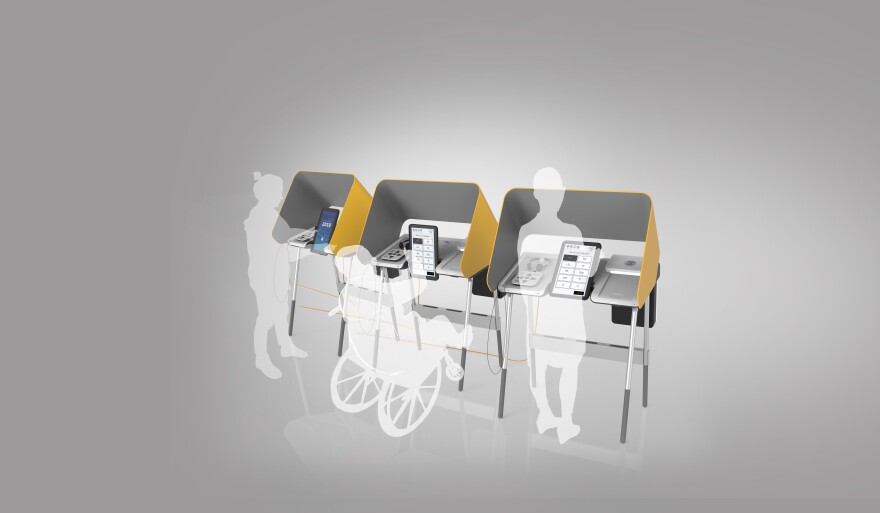 A mock up image of what L.A. County's new voting system will look like. Rollout is expected by 2020. 