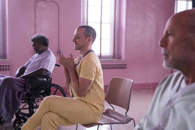 Samuel L. Jackson, Bruce Willis, and James McAvoy star in Universal Pictures' "Glass"