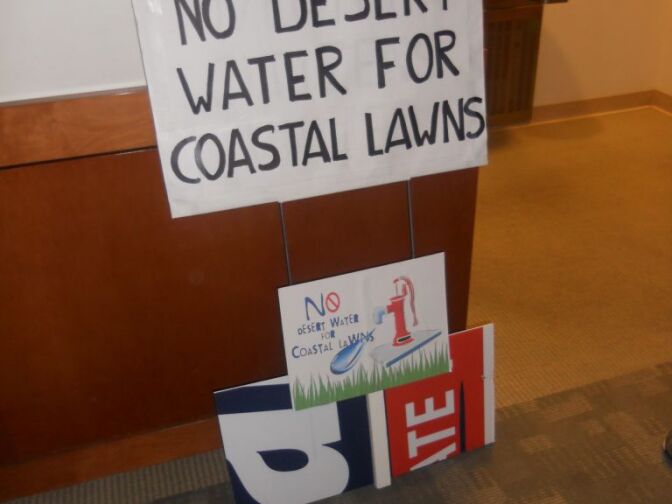 Environmental groups say conserving water is cheaper and smarter than pumping it from aquifers below the Mojave Desert. 