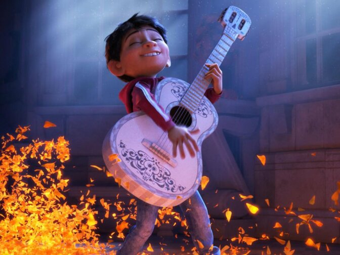 A still from the animated movie "Coco."