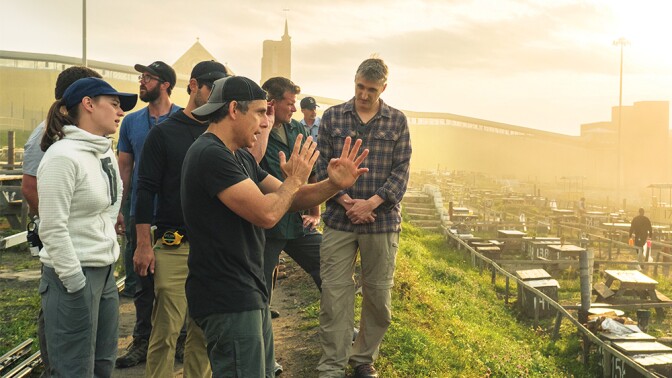Director Ben Stiller on the set of "Escape at Dannemora."
