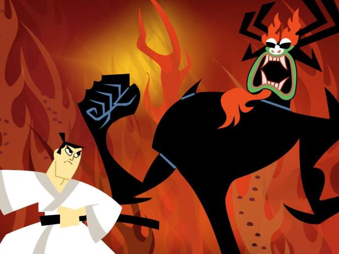 A cel from the original Samurai Jack